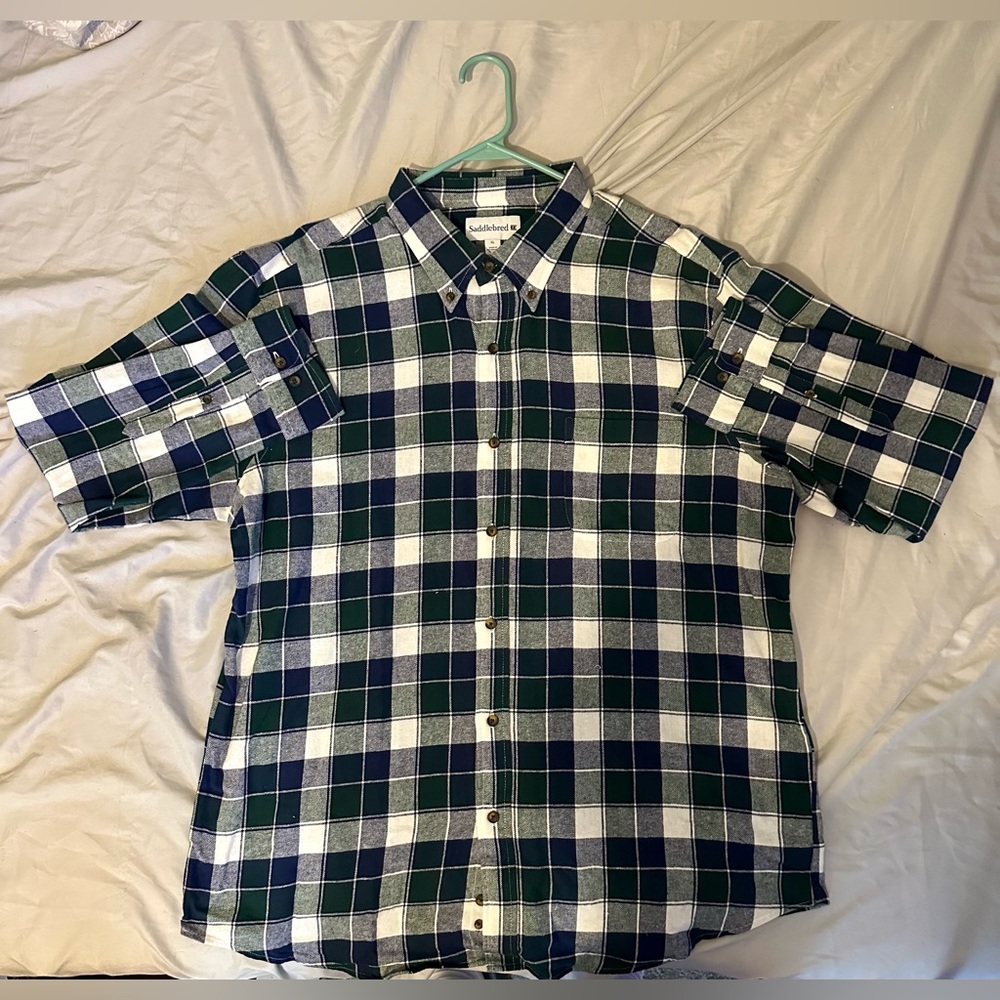 Saddlebred- Long sleeve plaid button up (size XL)